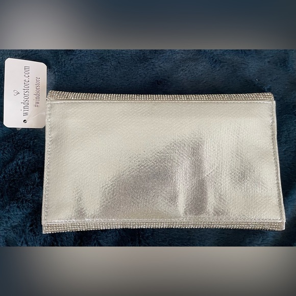 Rhinestone Silver Envelope Clutch - Picture 9 of 9